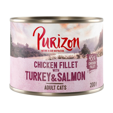 Purizon Filet z kurczaka z indykiem i łososiem 200g